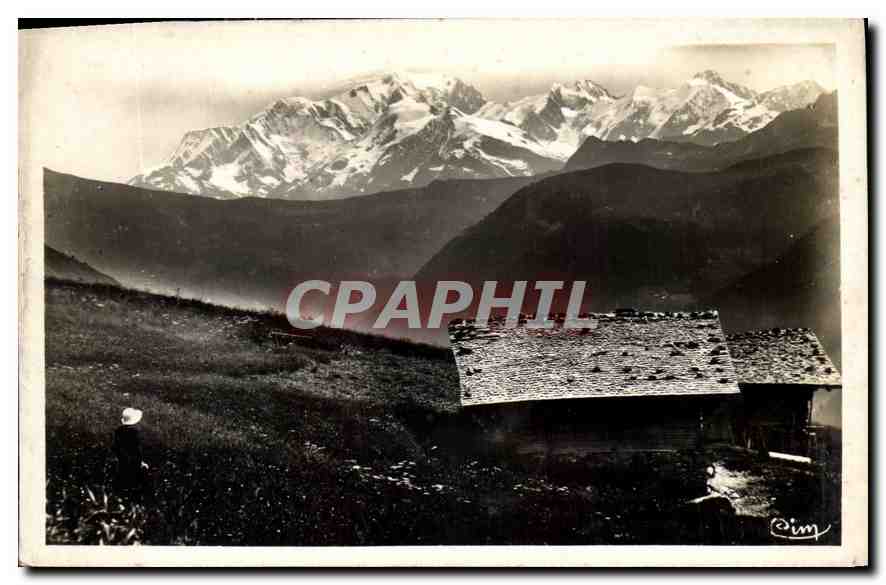 CPA Hauteluce Savoie Vue sur la Chaine du Mont Blanc 