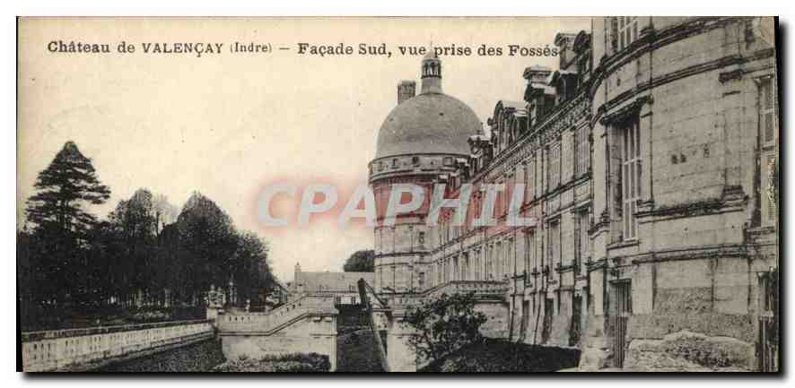 Château de Valençay (Indre) — Façade Sud, vue prise des Fossés
