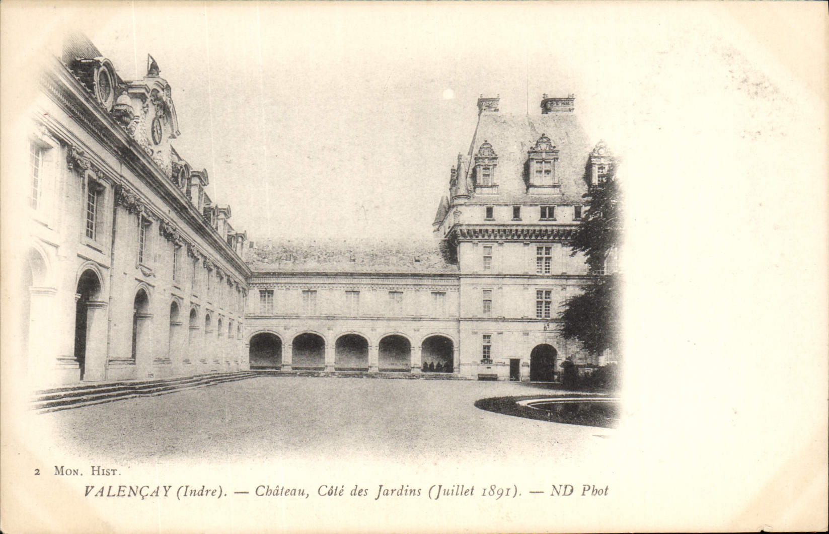 Valençay (Indre) — Château, Côté des Jardins — ND Phot, Juillet 1891