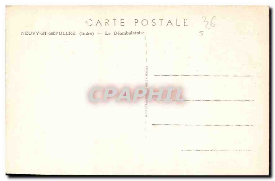 CPA Neuvy St Sepulcre Indre Le Deambulatoire  — Rückseite