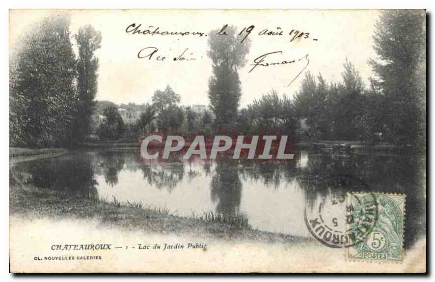 CPA Chateauroux Lac du Jardin Public 