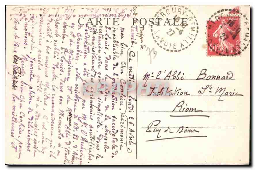 CPA Abbaye Cistercienne de Tamie Savoie L'Eglis Le Jube  — Rückseite