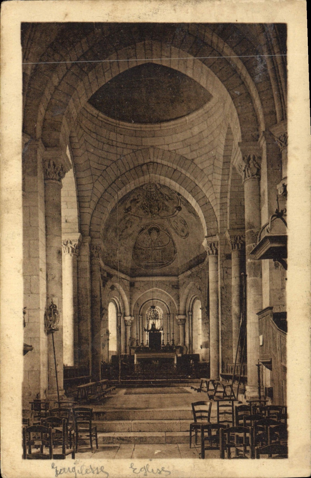 CPA Gargilesse Indre Interieur de l'Eglise 
