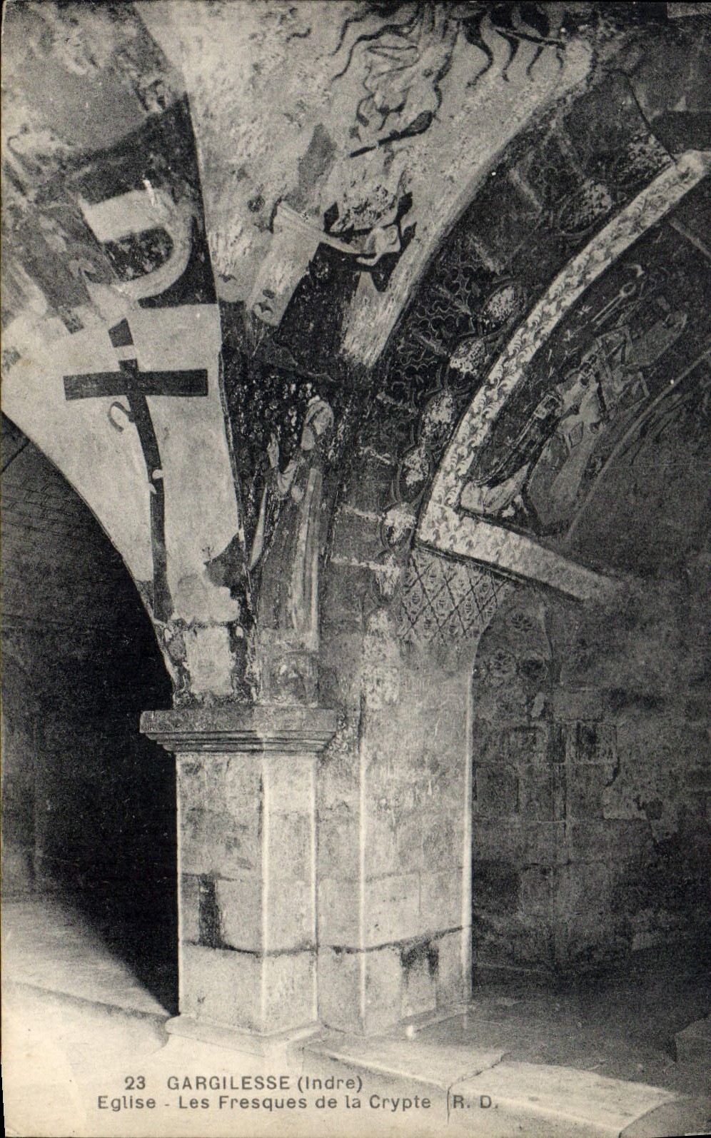 Gargilesse (Indre) — Les fresques de la crypte — R. D.
