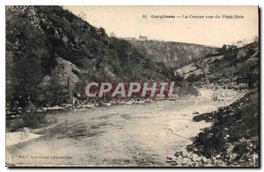 Gargilesse — La Creuse vue du Pont-Noir — Edit. Langlois Argenton