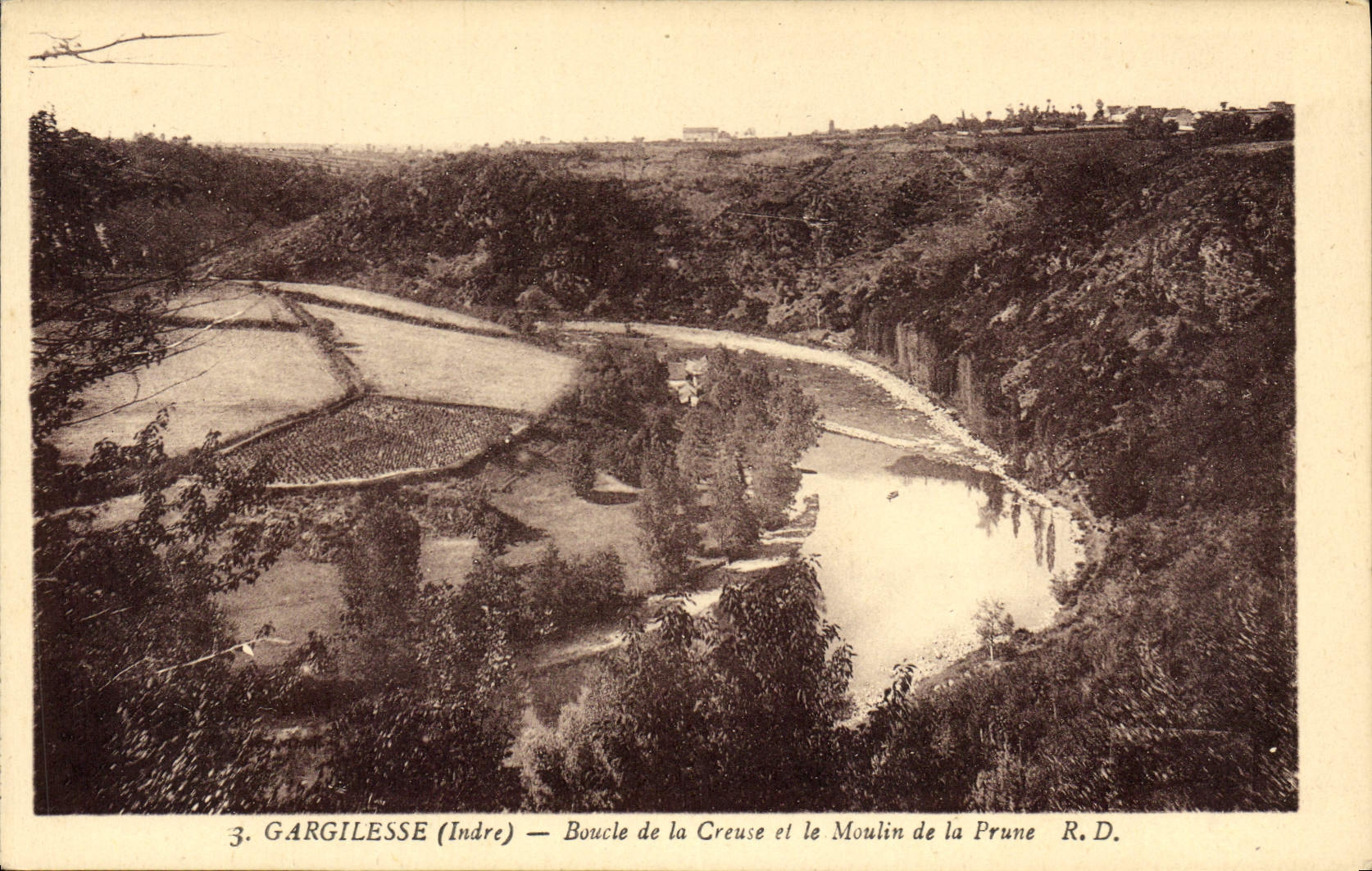 Gargilesse (Indre) — Boucle de la Creuse et le Moulin de la Prune — R.D.