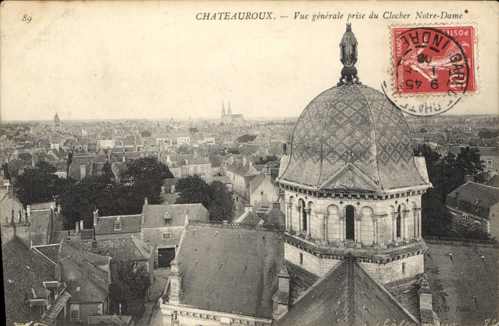 CPA Chateauroux Vue generale prise du Clocher Notre Dame 