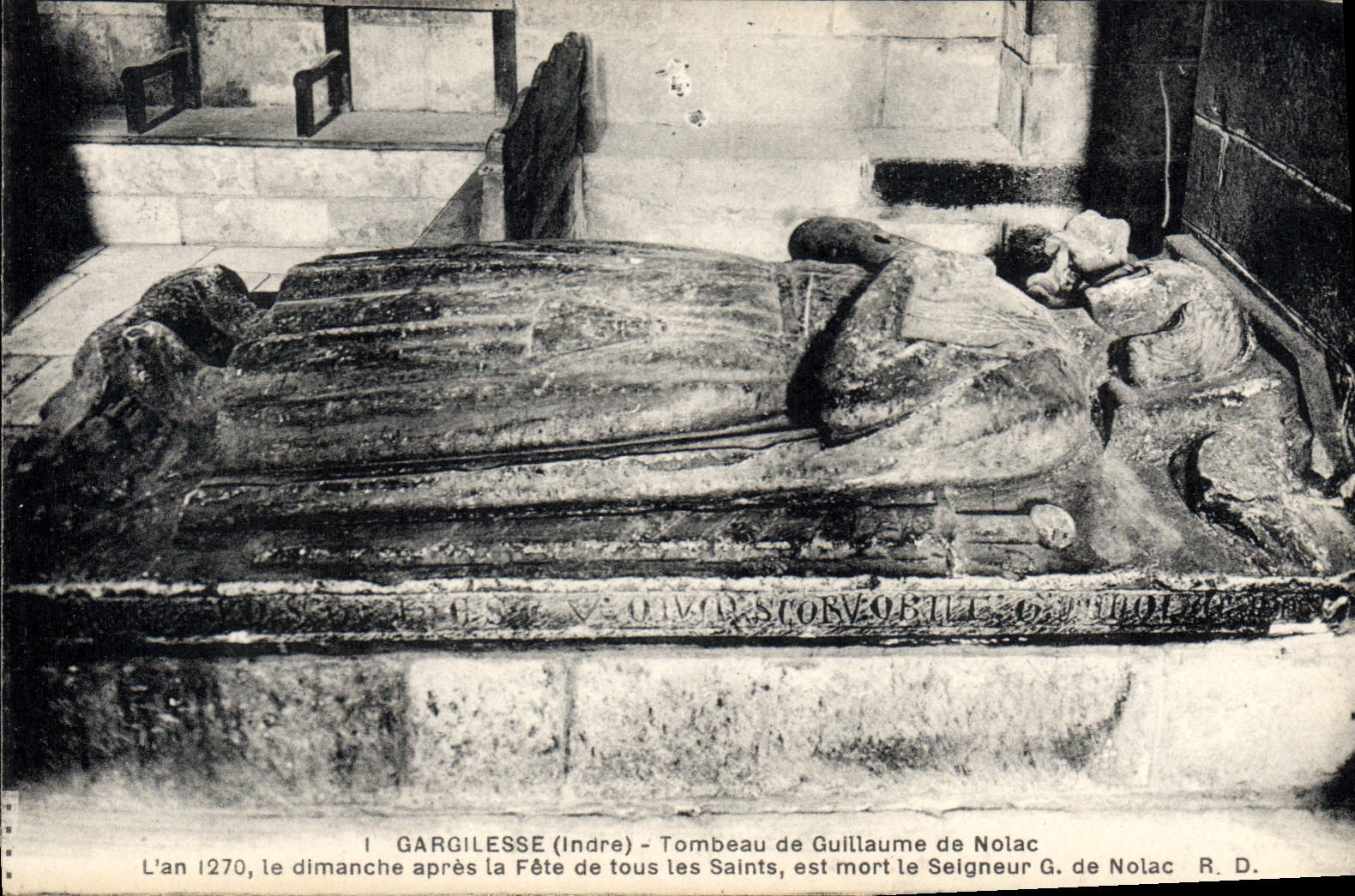 Gargilesse (Indre) — Tombeau de Guillaume de Nolac — R. D.