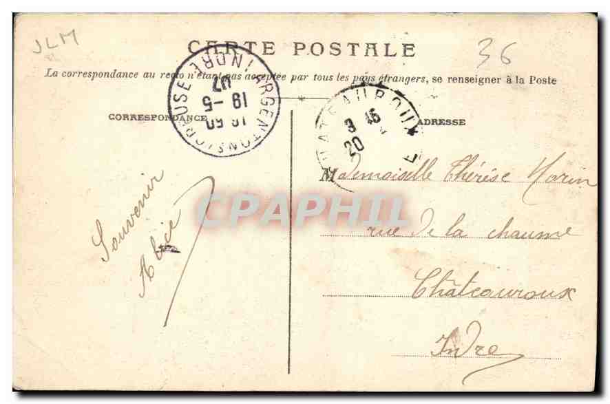 GARGILELLE (Indre) — Le Bain de George Sand — Éditeur Co. n°36 — Verso