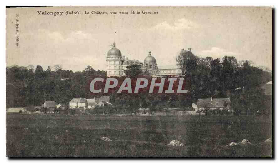 Valençay (Indre) - Le Château, vue prise de la Garenne — éditeur Ampuën, n° 36