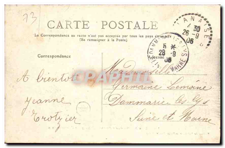 CPA Aix les Bains Haute Combe L'Abbaye et l'Embarcadere  — Rückseite