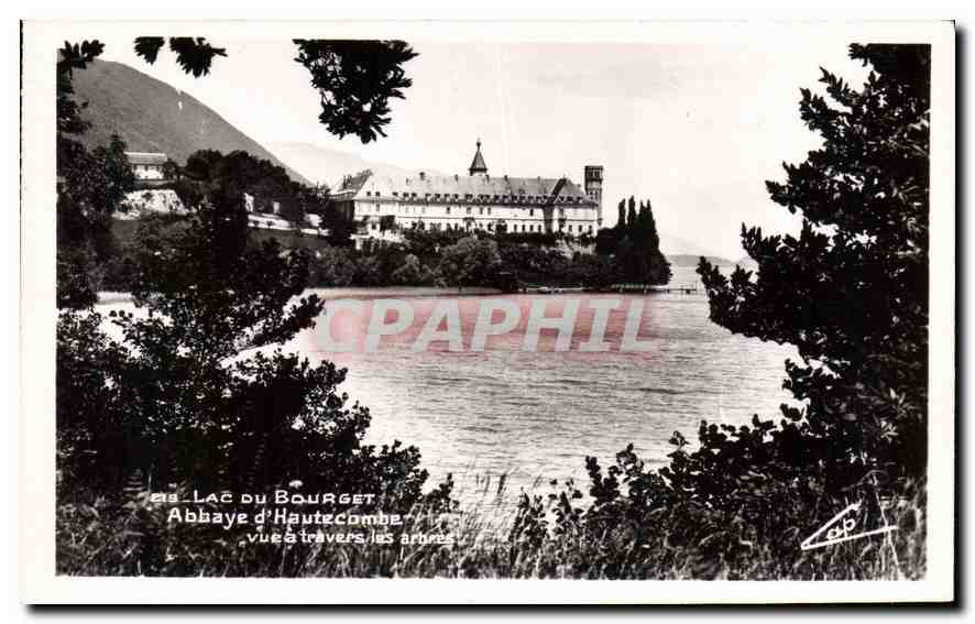 CPA Lac du Bourget Abbaye d'Hautecombe vue a travers 