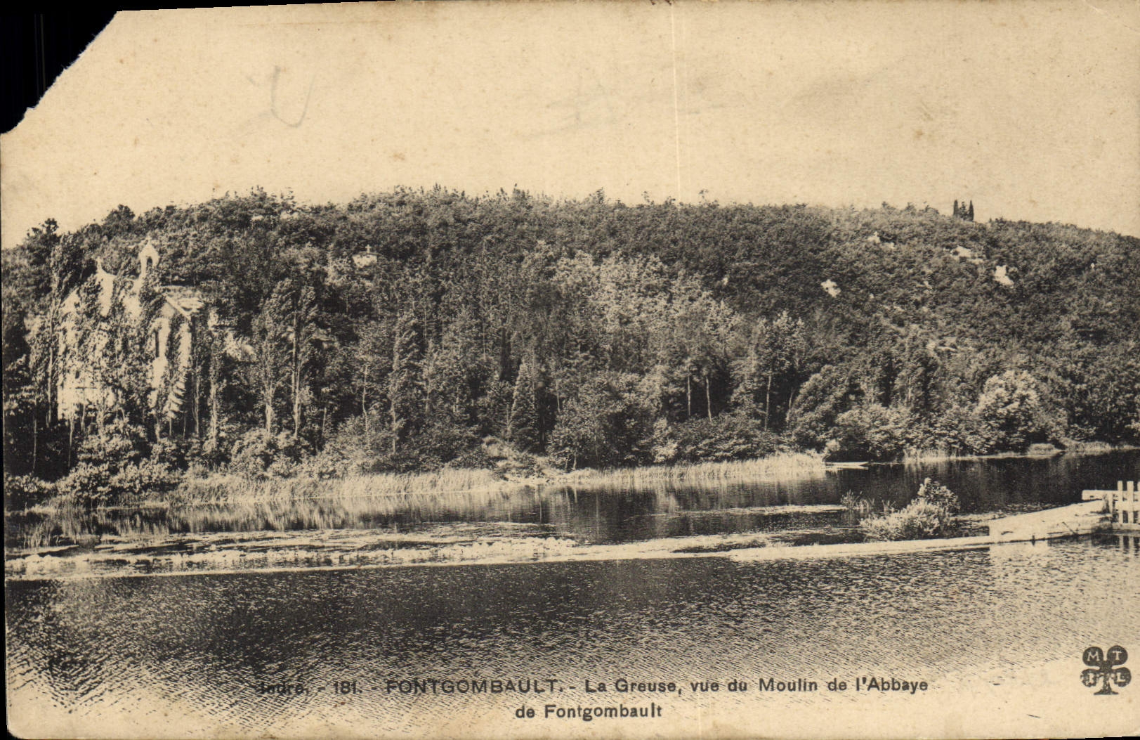 La Greuse, vue du Moulin de l'Abbaye - Fontgombault