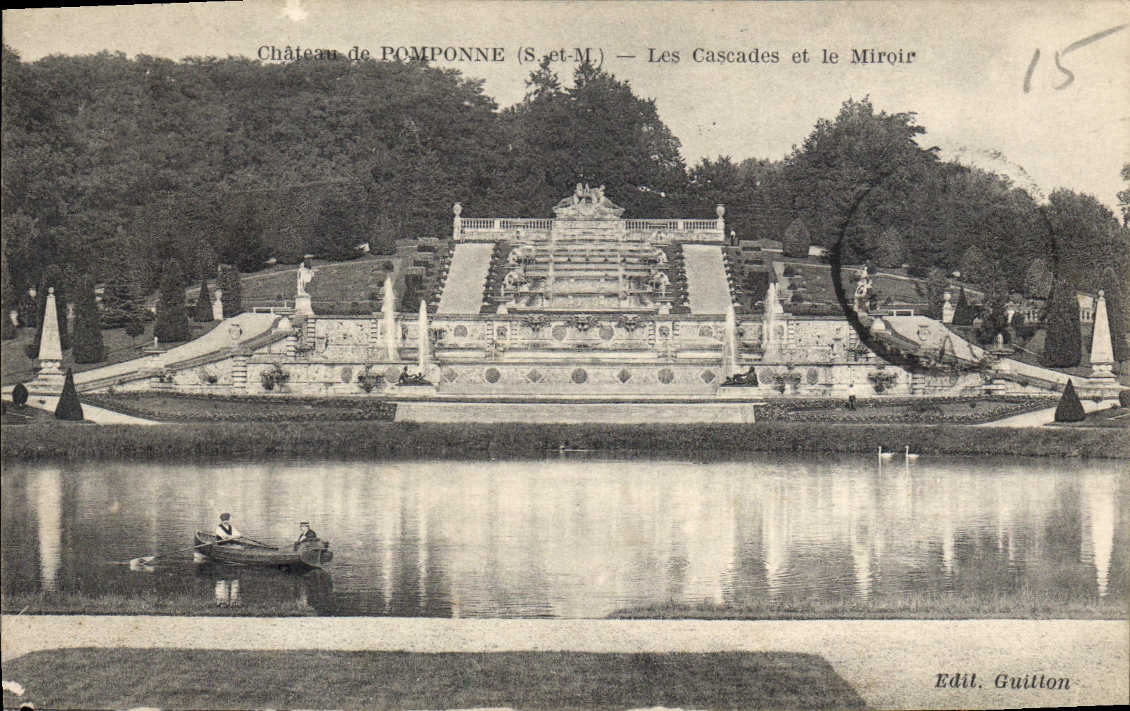CPA Chateau de Pomponne S et M Les Cascades et le Miroir 