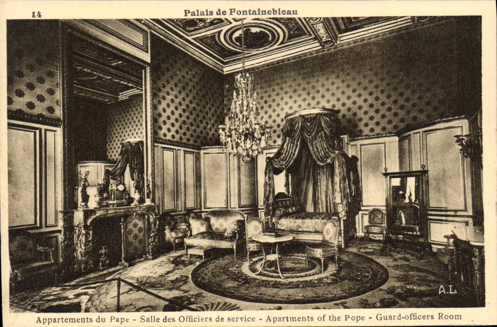 Palacio de Fontainebleau — Apartamentos del Papa — Sala de Oficiales de servicio — A.L. n°14