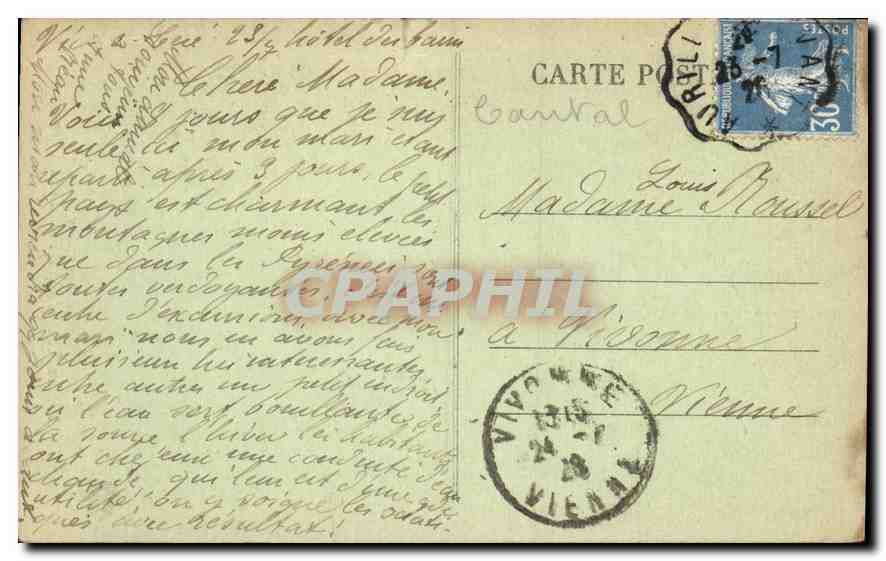 La Cascade du Pas de la Cère — L'Auvergne — n°23 — Verso