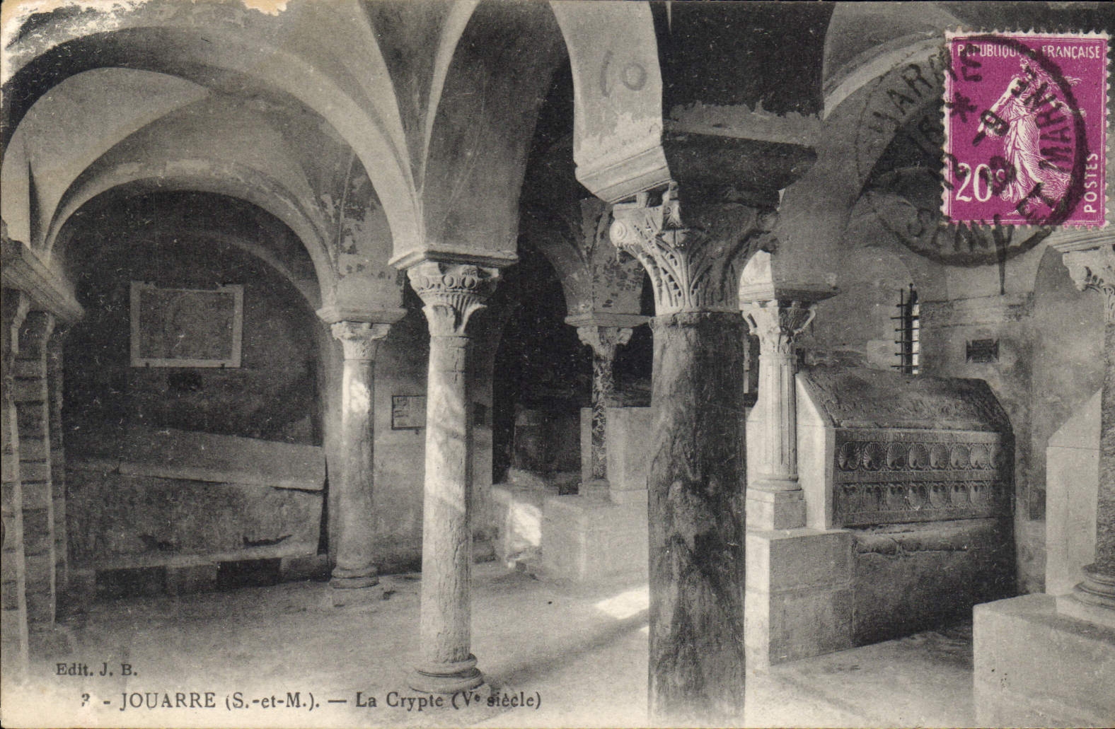 Jouarre (S.-et-M.) — La Crypte (Ve siècle) — Edit. J. B. - Anverso