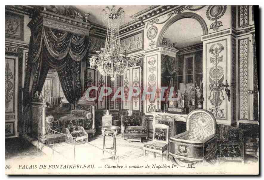 Palacio de Fontainebleau — Habitación de Napoleón I — LL. n.º 55