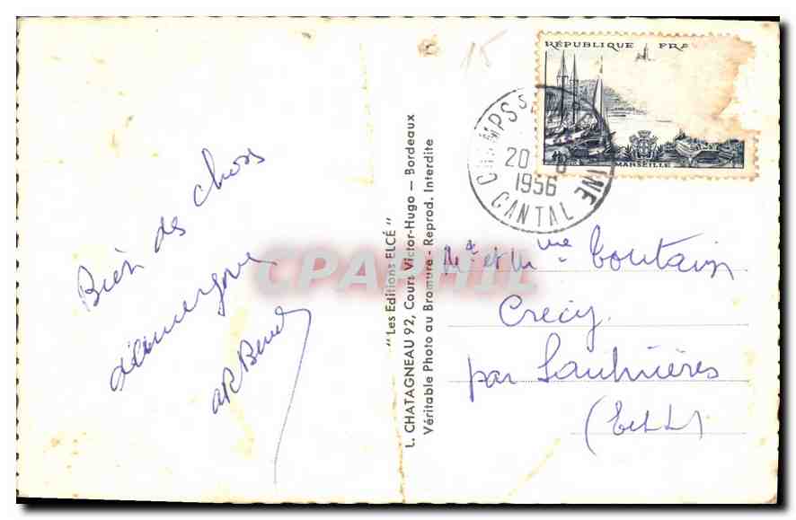 Auvergne — Souvenir of Auvergne — Publisher Elcée — Back