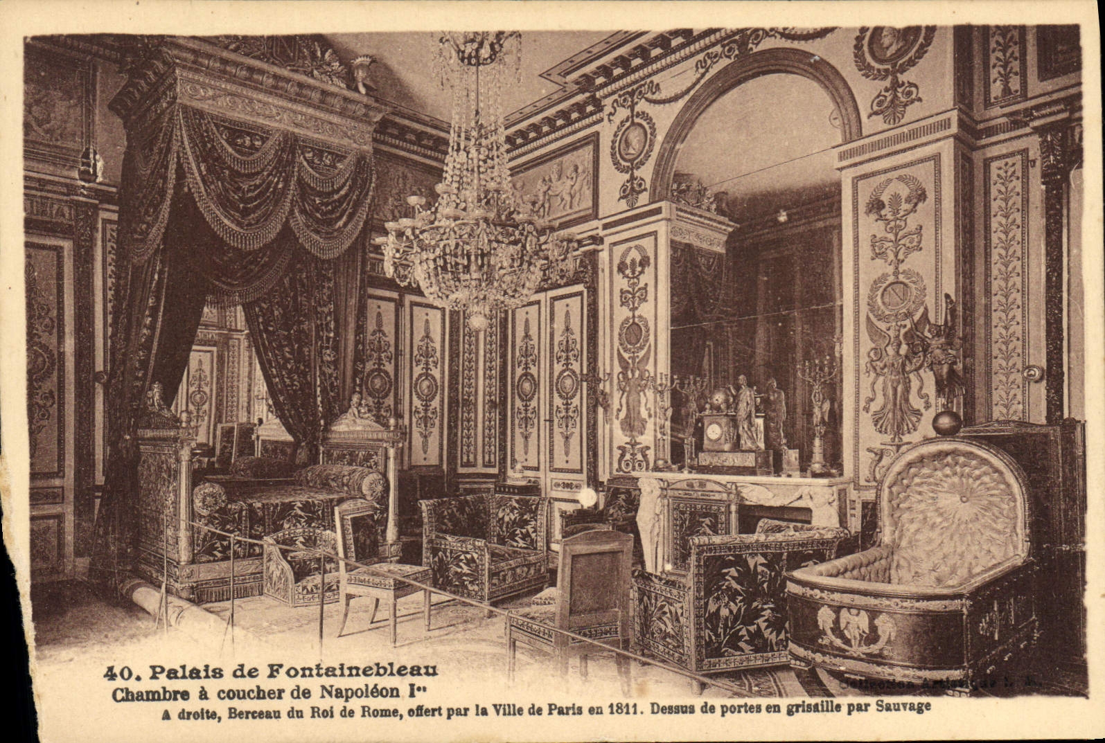 Palais de Fontainebleau — Chambre à coucher de Napoléon Ier — éditeur anonyme, n° 40