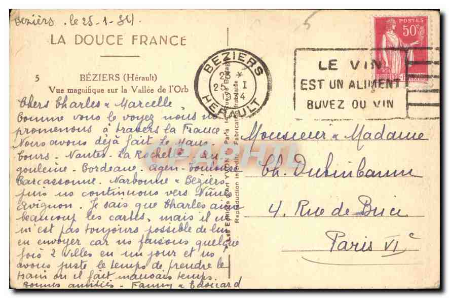 Béziers — Vue magnifique sur la Vallée de l'Orb — La Douce France — Reverso