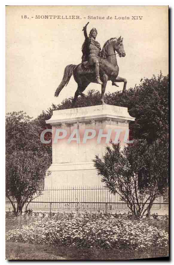 CPA Montpellier Statue de Louis XIV 
