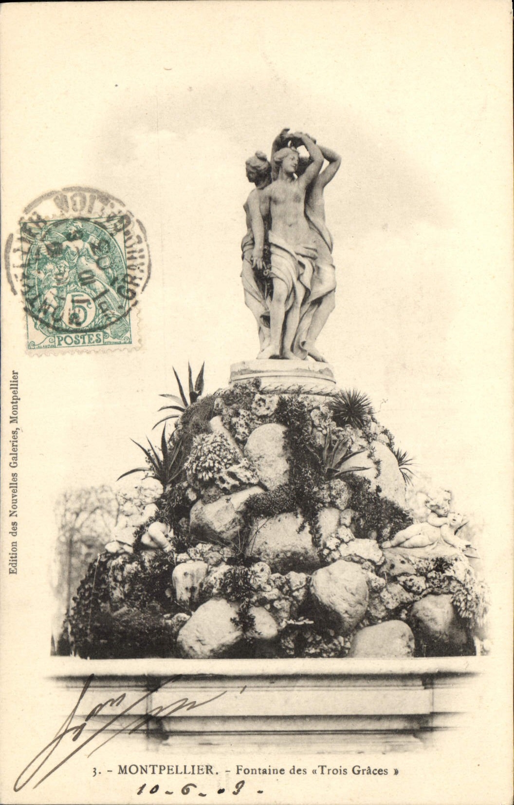 CPA Montpellier Fontaine des Trois Graces 