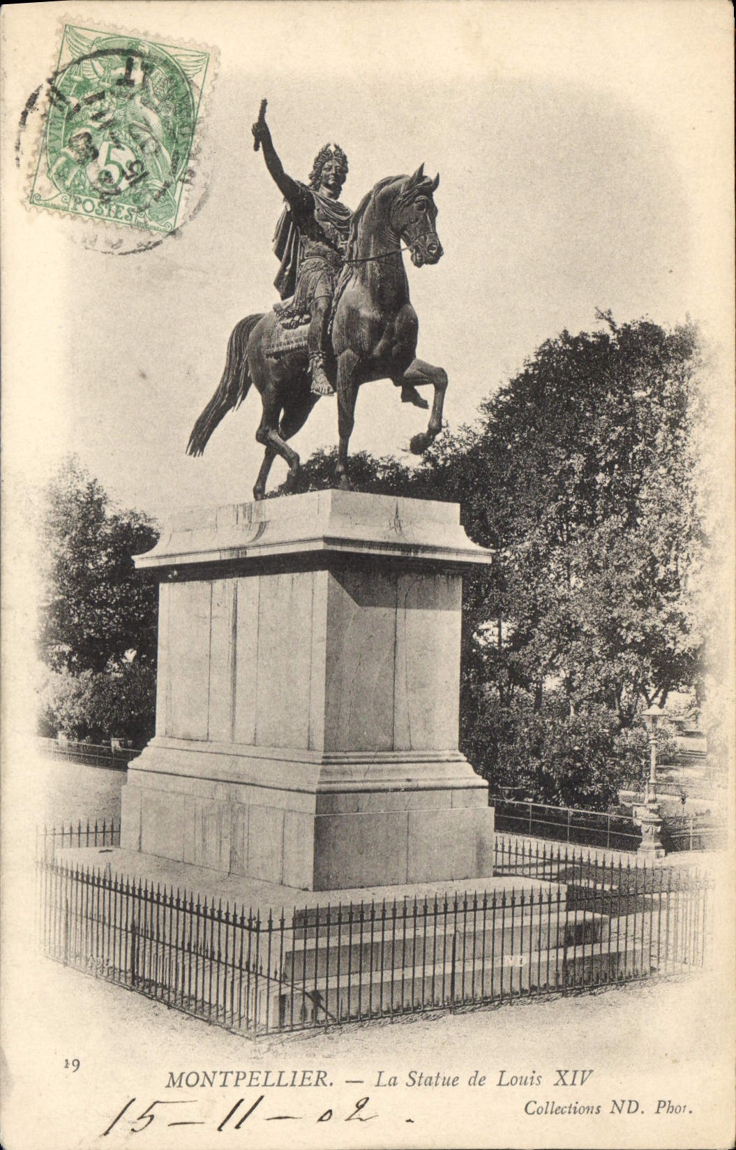 Montpellier — Die Statue von Ludwig XIV — Collections ND. Phor.