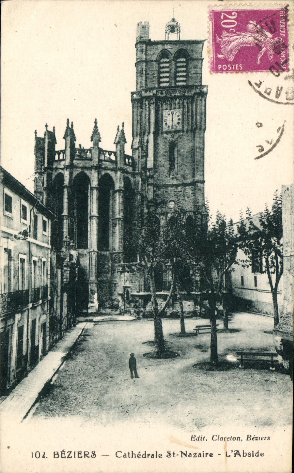 CPA Beziers Cathedrale St Nazaire L'Abside 