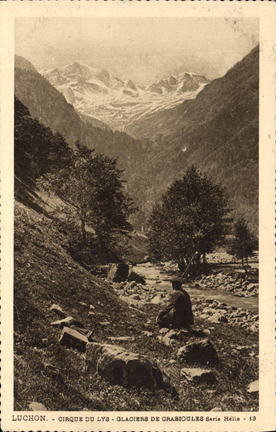 Luchon - Cirque du Lys - Glaciers de Crabioules — Héliogravure Laboache Frères, série Héliée - 43