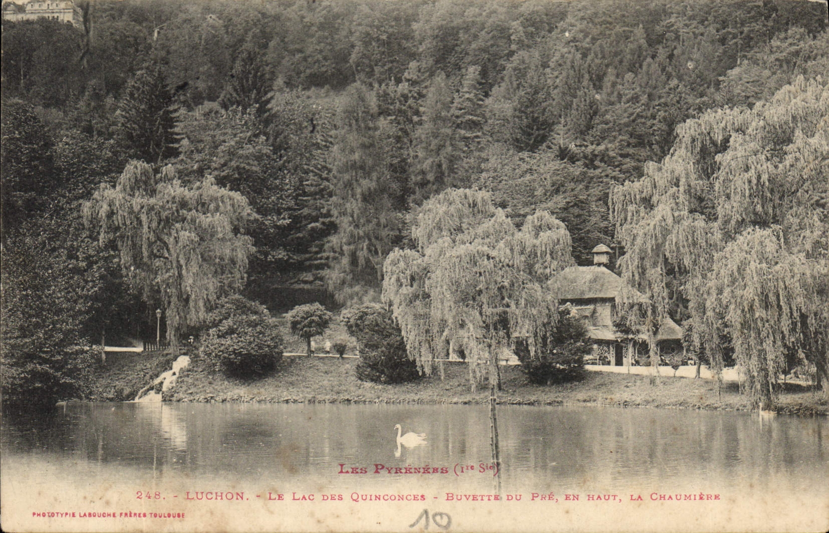 CPA Luchon Le Lac des Quinconces Buvette du Pre en Haut 