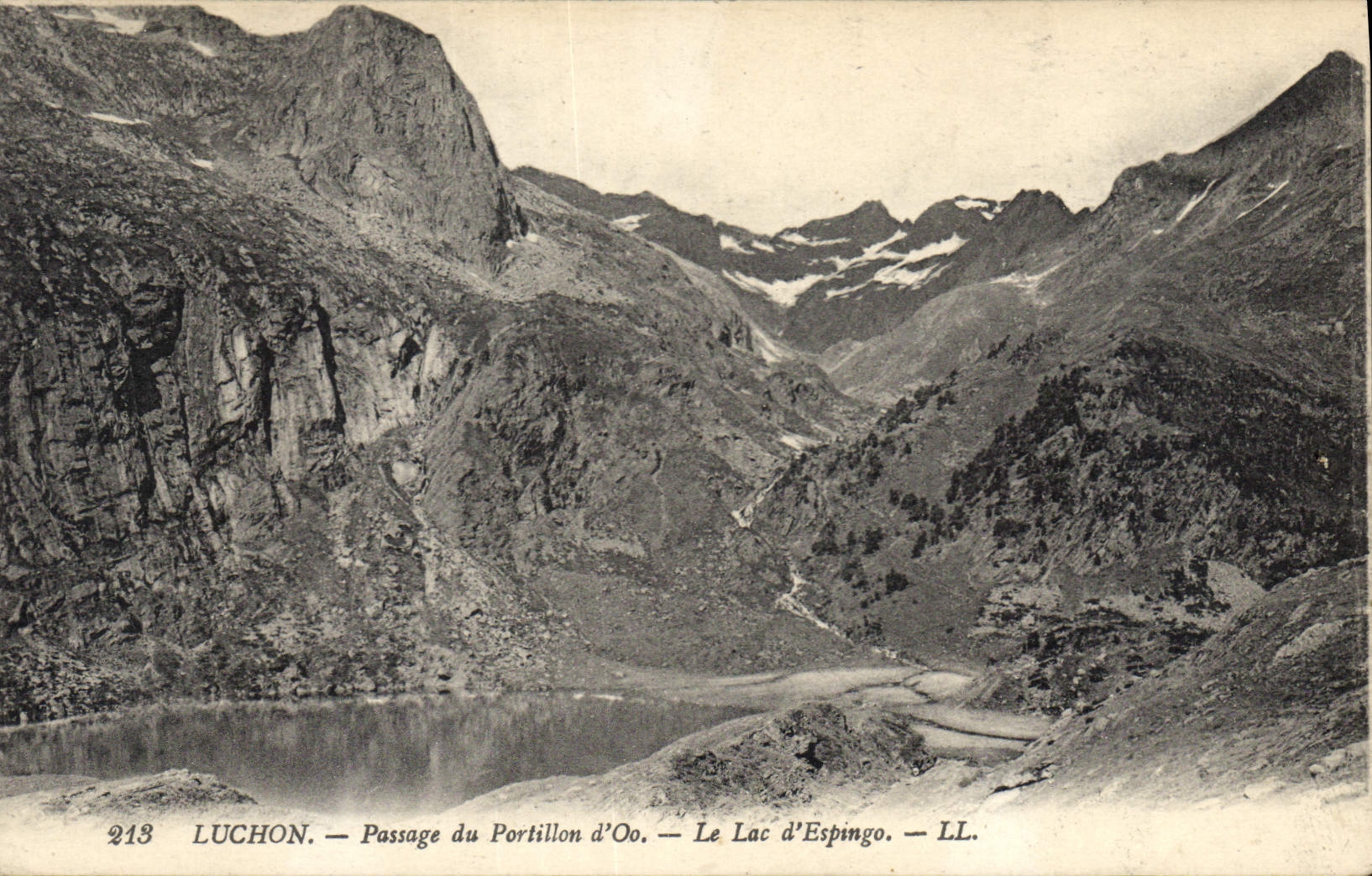 CPA Luchon Passage du Portillon d'Oo Le Lac d'Espingo 