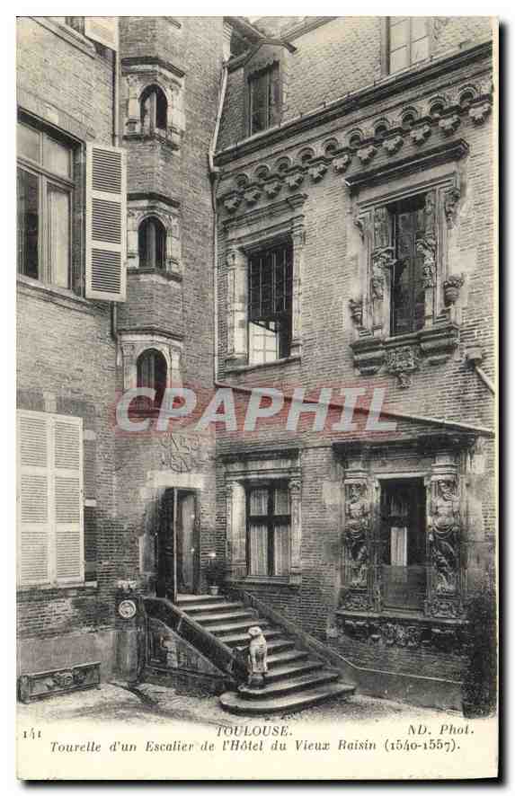 CPA Toulouse Tourelle d'un Escalier de l'Hotel du Vieux Raisin 