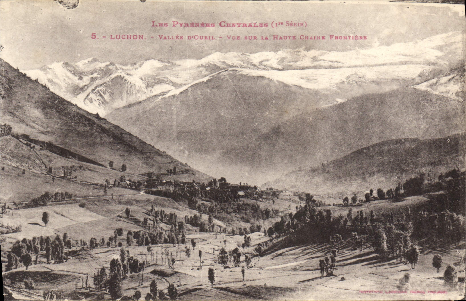 CPA Luchon Vue sur la Haute Chaine Frontiere 