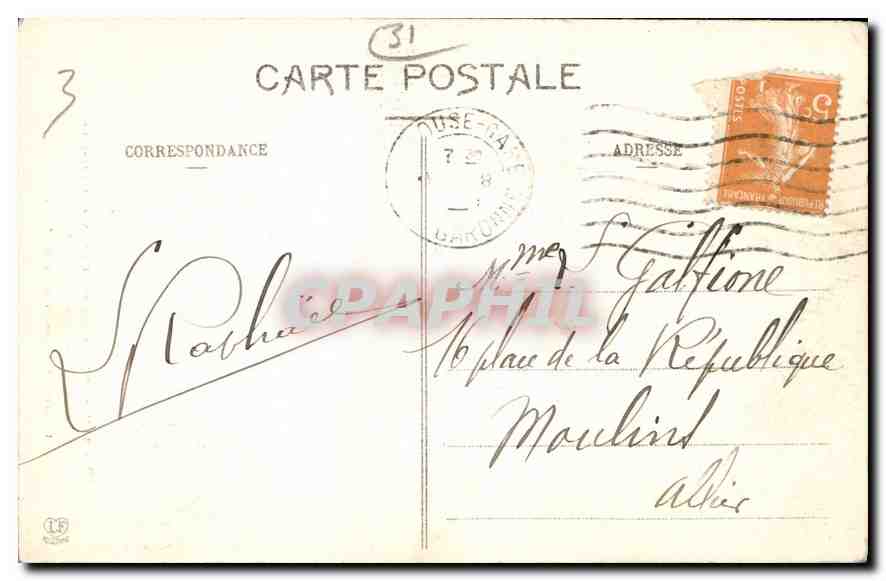 CPA Toulouse Salle des Illustre au Capitole  — Verso