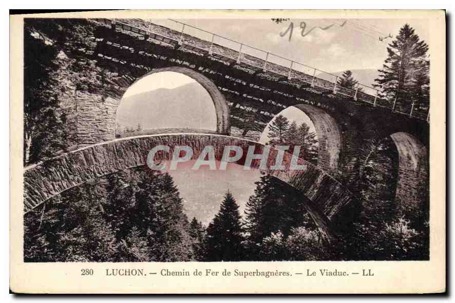 CPA Luchon Chemin de Fer de Superbagneres Le Viaduc 