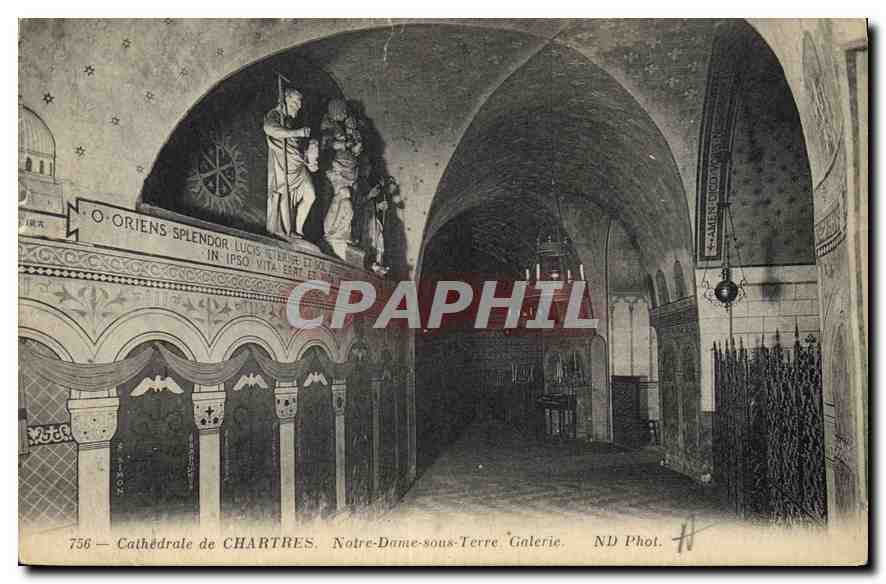 CPA Cathedrale de Chartres Notre Dame sous Terre Galerie 