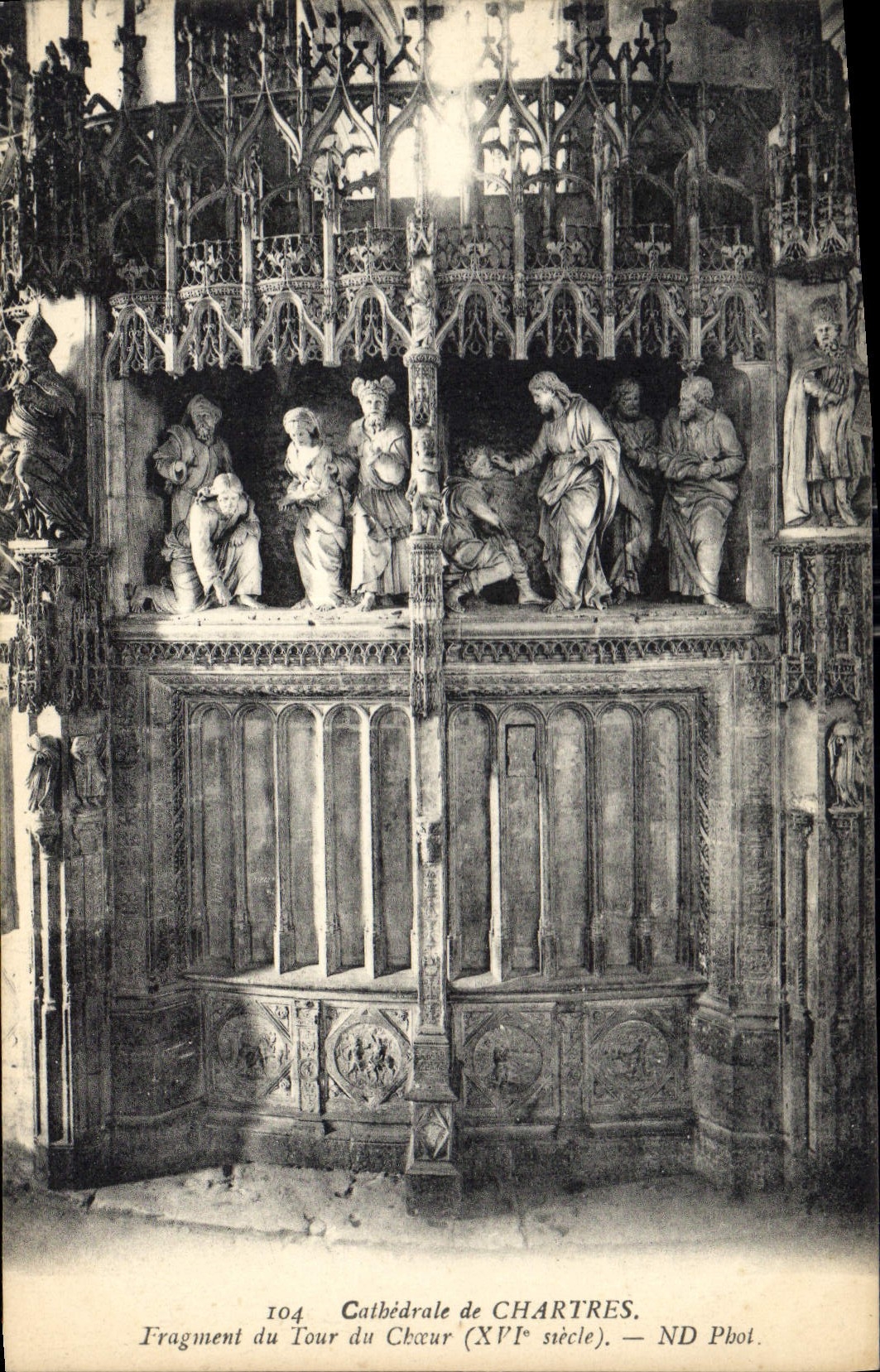 CPA Cathedrale de Chartres Fragment du Tour du Choeur 