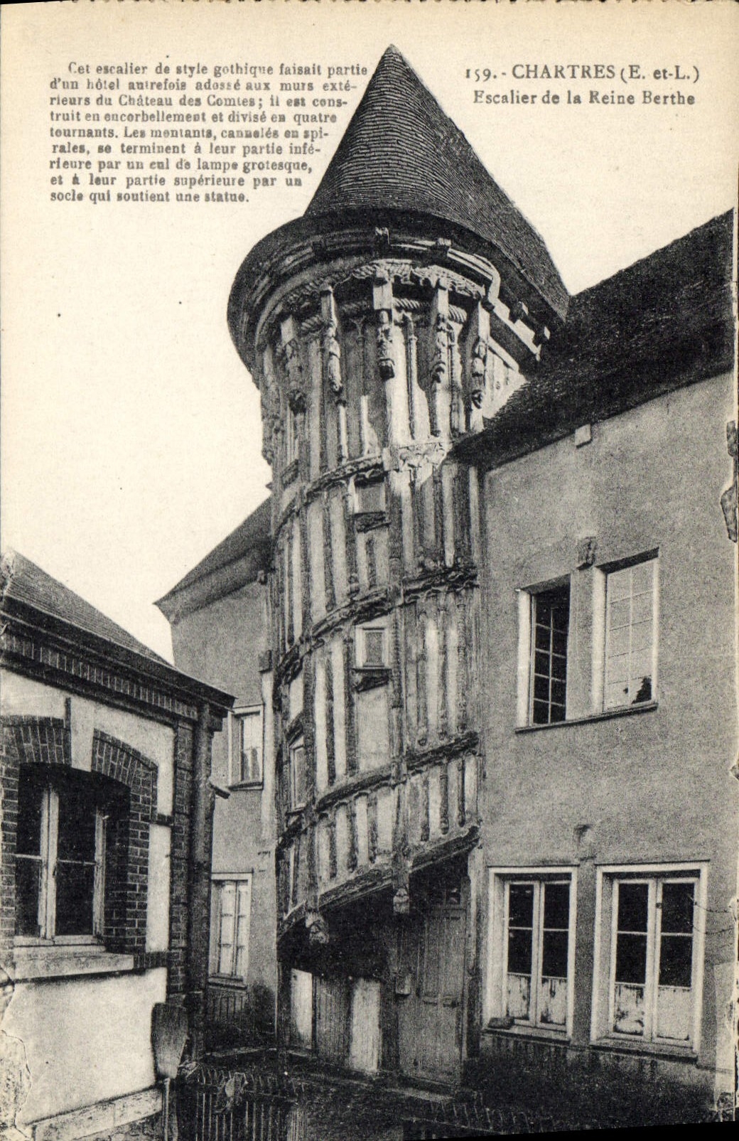 CPA Chartres Escalier de la Reine Berthe 