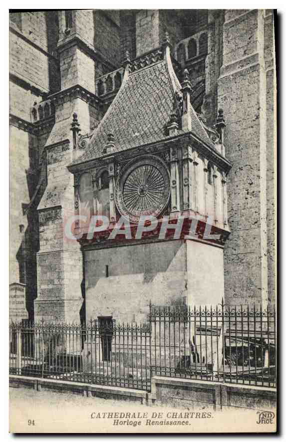 CPA Cathedrale de Chartres Horloge Renaissance 