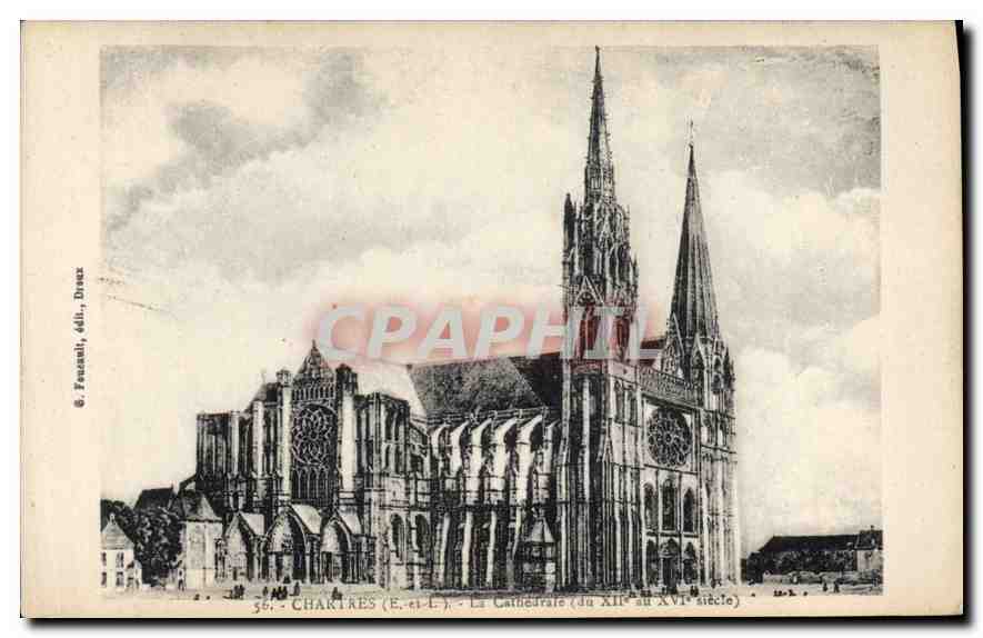 CPA Chartres E et L la Cathedrale du XII au XVI siecle 