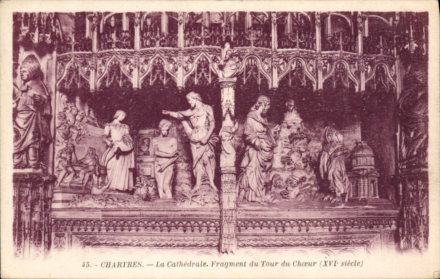 Chartres — La Cathédrale. Fragment du Tour du Chœur (XVIe siècle)