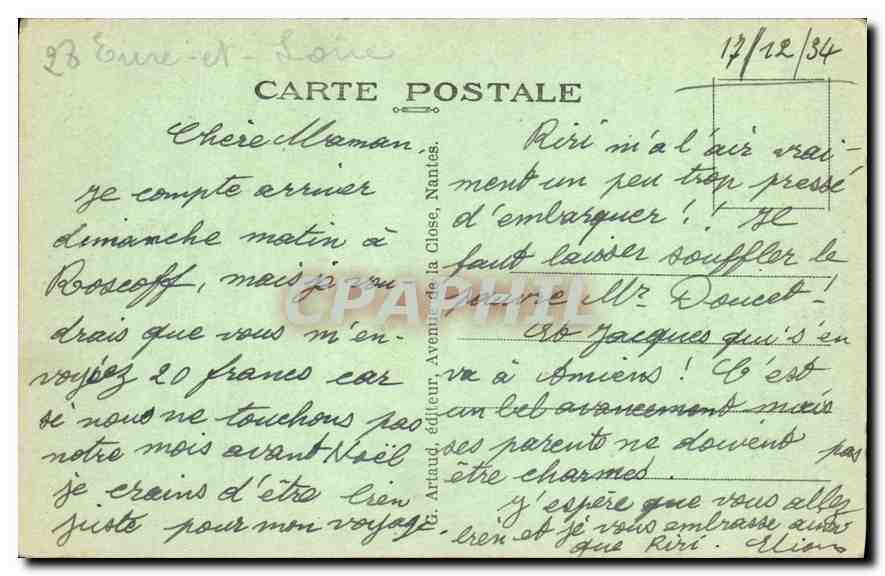 Chartres — La Cathédrale. Fragment du Tour du Chœur (XVIe siècle) — Verso