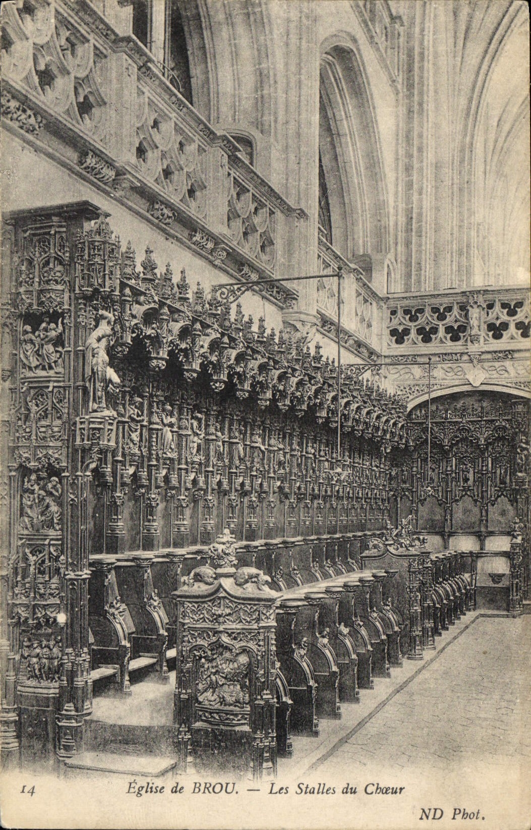 Église de BROU — Les Stalles du Chœur — ND Phot.