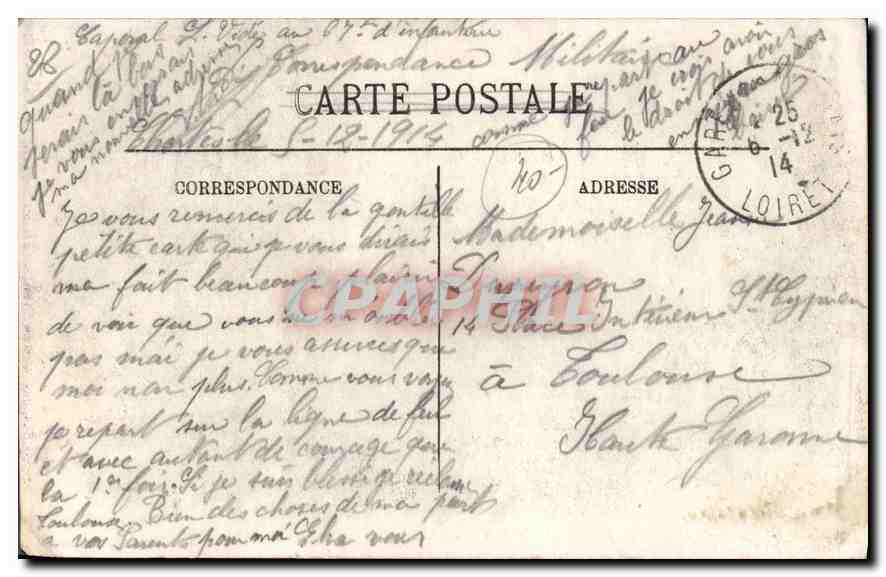 Dreux — L'Hôtel de Ville — Salle du Conseil Municipal — M. R. — Verso