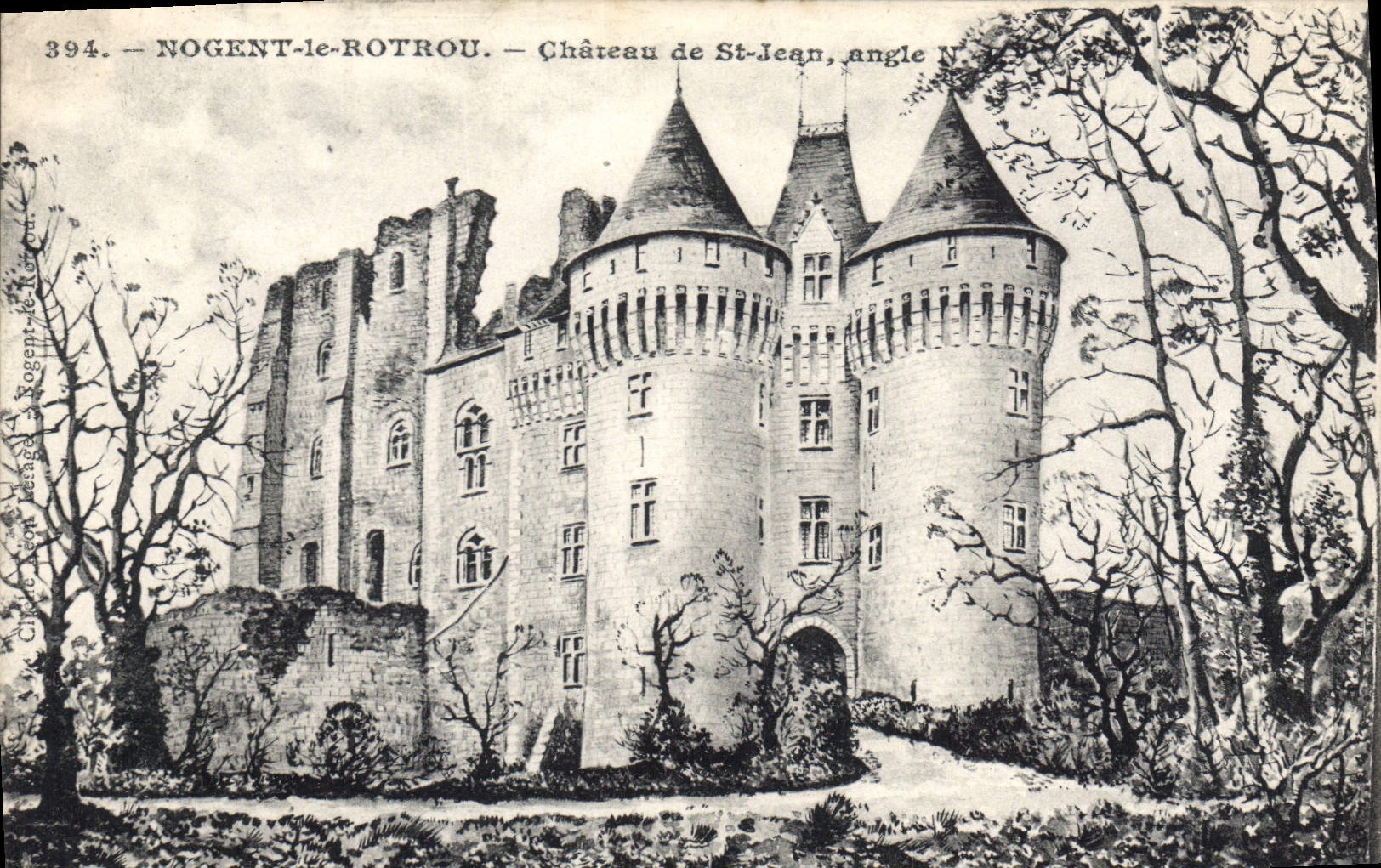 CPA Nogent le Rotrou Chateau de St Jean Angle 