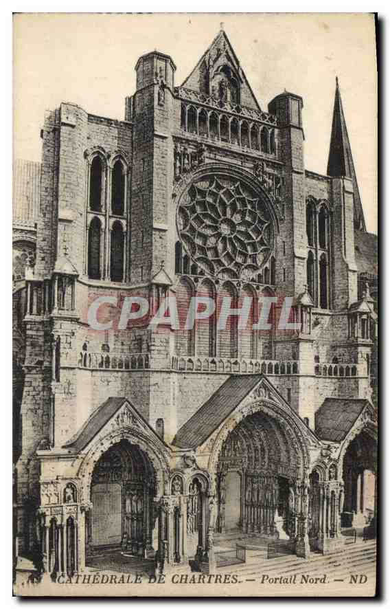 CPA Cathedrale de Chartres Portail Nord 