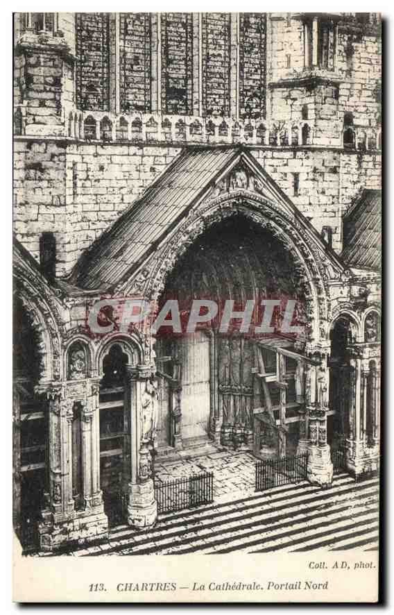 Chartres — La Cathédrale. Portail Nord — Coll. A D, phot. n°113