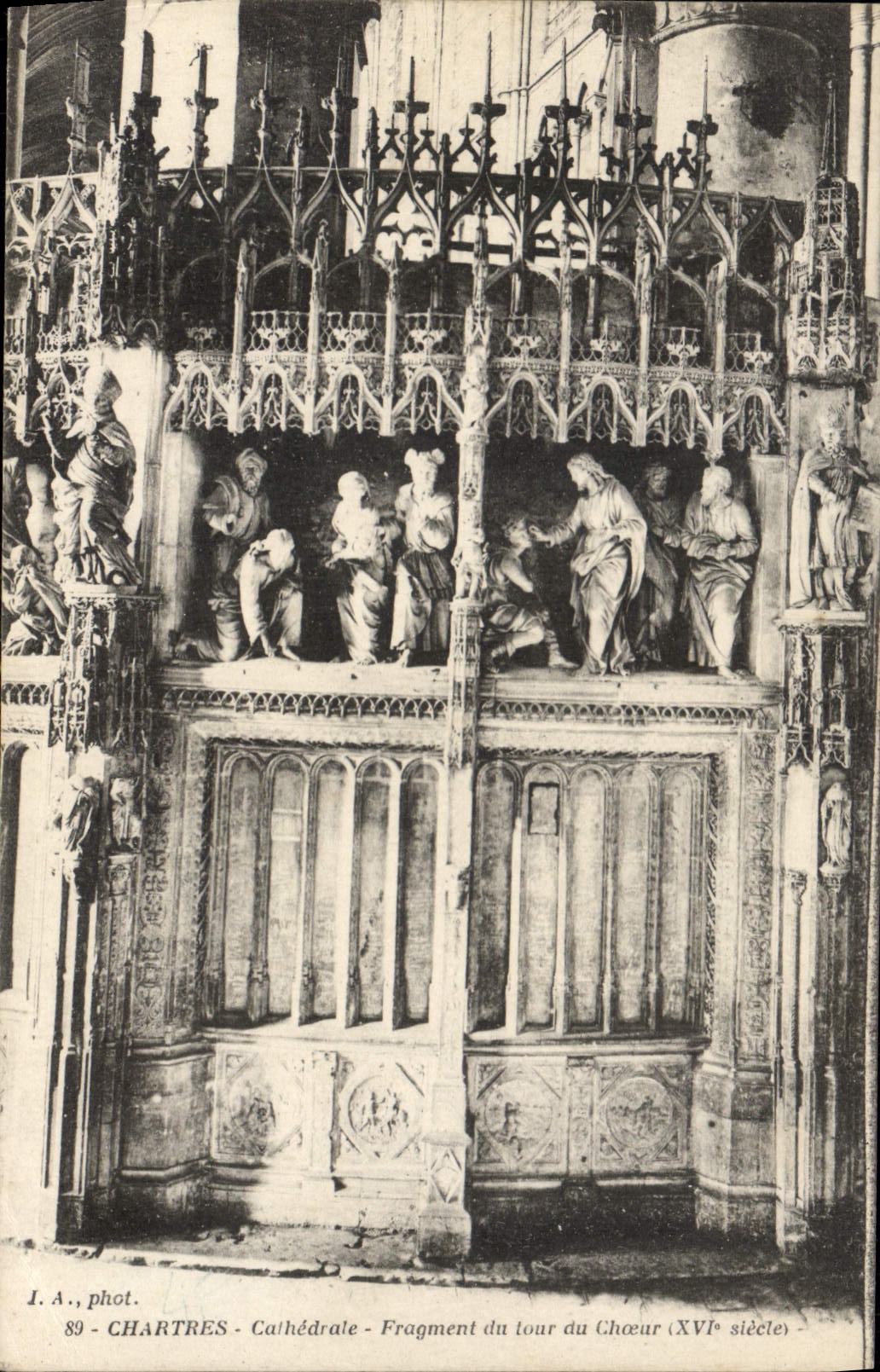 CPA Chartres Cathedrale Fragment du Tour du Choeur XVI siecle 
