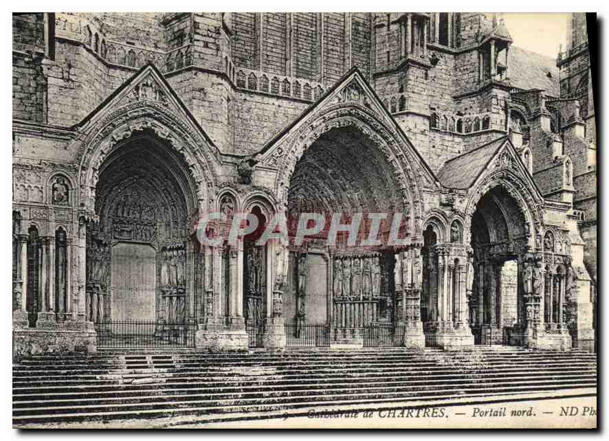 CPA Cathedrale de Chartres Portail nord 